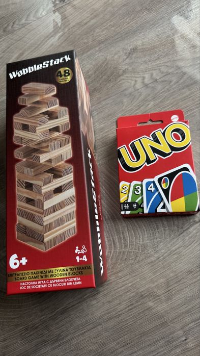 Настолни игри Jenga и Uno – отлично състояние