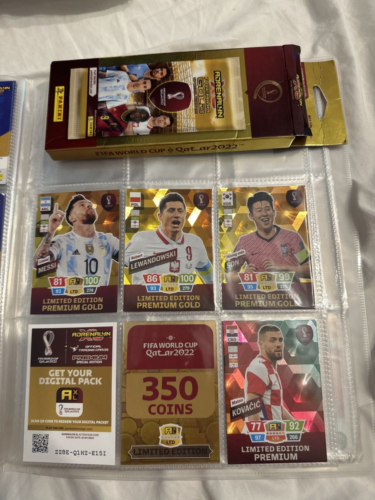 Premium gold set panini World Cup 2022