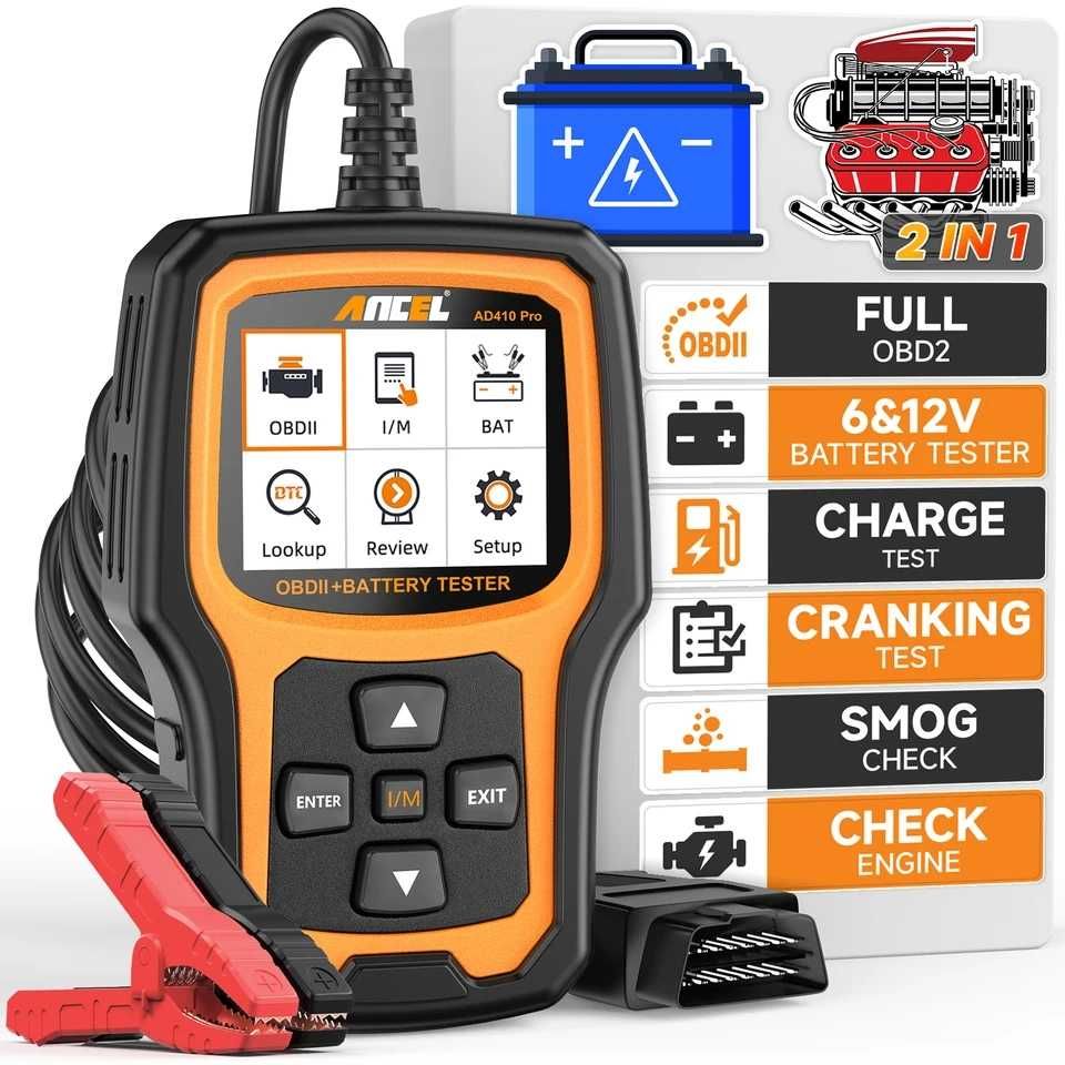 Tester Diagnoza Auto ANCEL AD410 PRO OBD2 Scanare Auto Testare Baterie