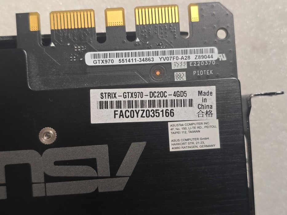Placa video ASUS GeForce GTX 970 STRIX OC 4GB GDDR5 256-bit