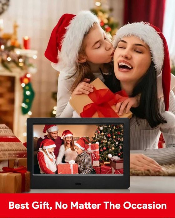 7" дигитална фоторамка с дистанционно, HD IPS дисплей и USB/SD. НОВА!