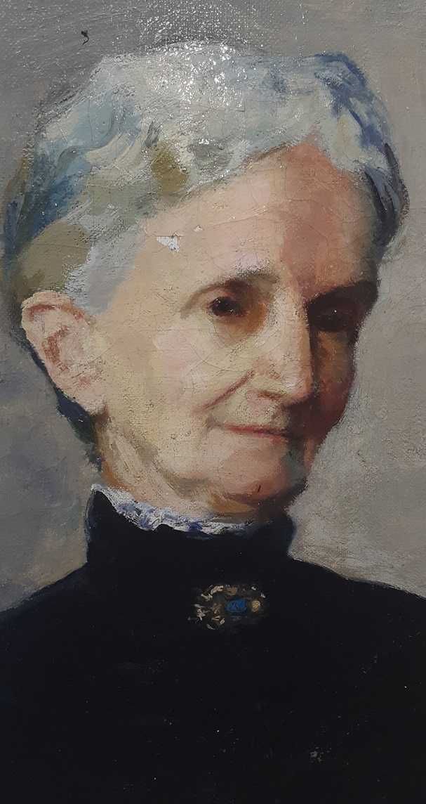 Tablou mare vechi - portret nobila - semnat Stoenescu