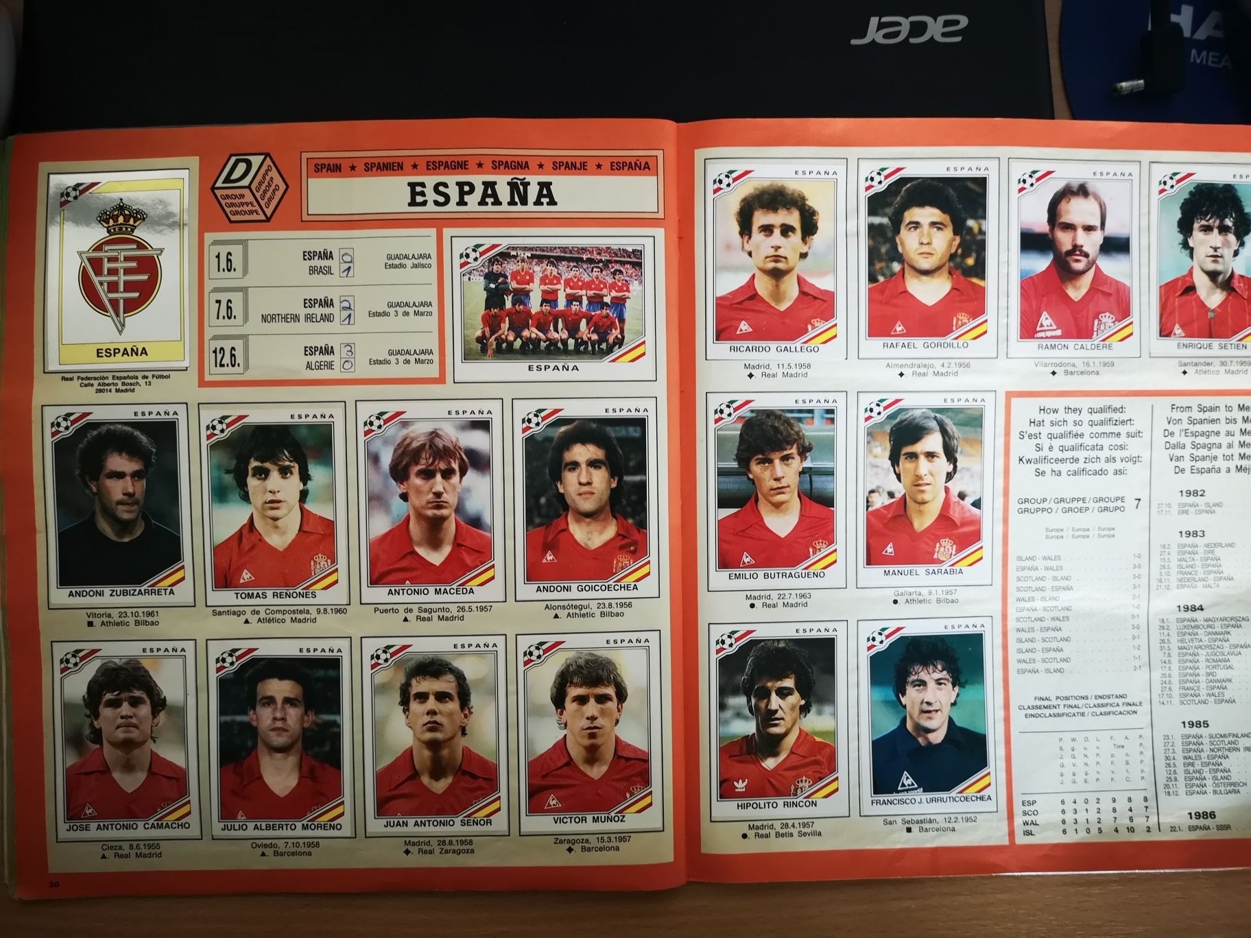 Panini album Mexico 86 Mexic 1986 complet Platini Maradona Rummennigge