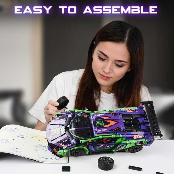 Техничен Конструктор Автомобил Спортна Количка Подарък за Инженери