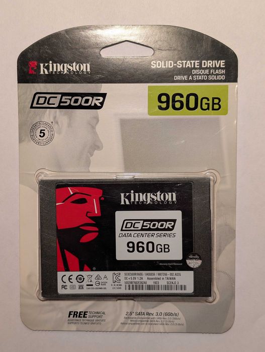 SSD диск Kingston DC500R, 960 Gb, 2.5", SATA III