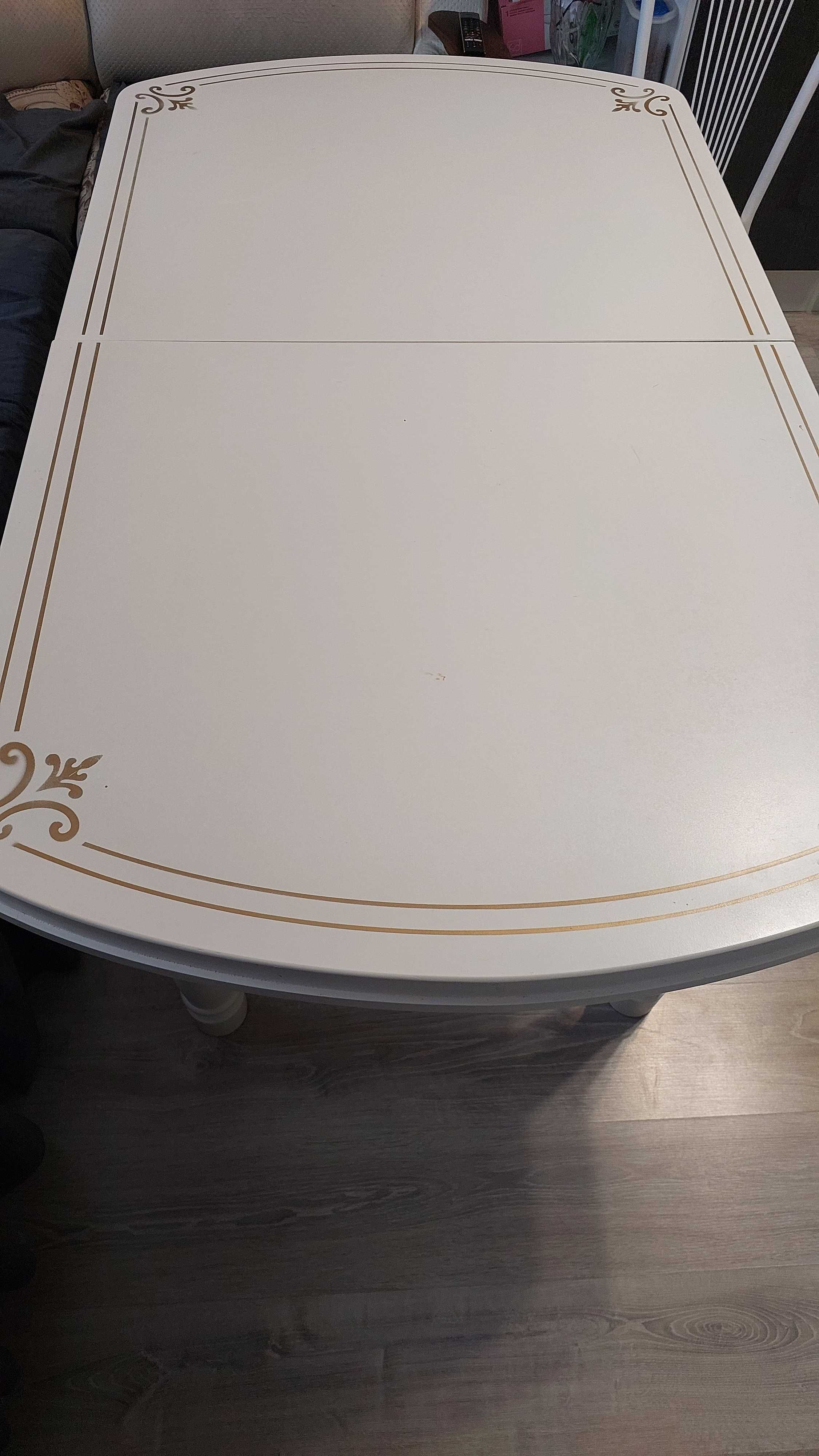 Стол кухонный белый. Размером 200-160×90×77 см. Полная длина 2 м.