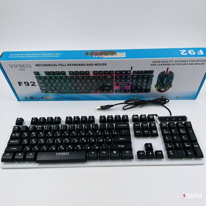 Игровая клавиатура f92 Vipben +мышка