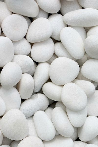 Piatră decorativă marmură albă. Pebbles marmură albă.