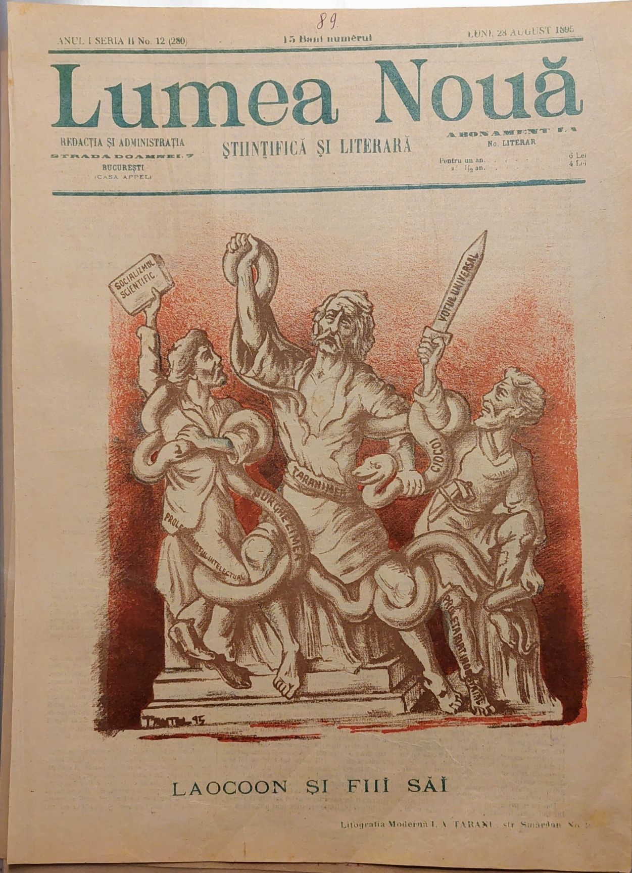 Lumea Noua-ziar de colectie, 1895