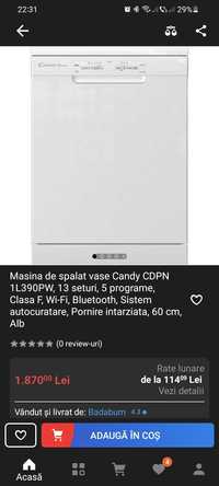 Masina de spalat vase Candy CDPN 1L390PW,