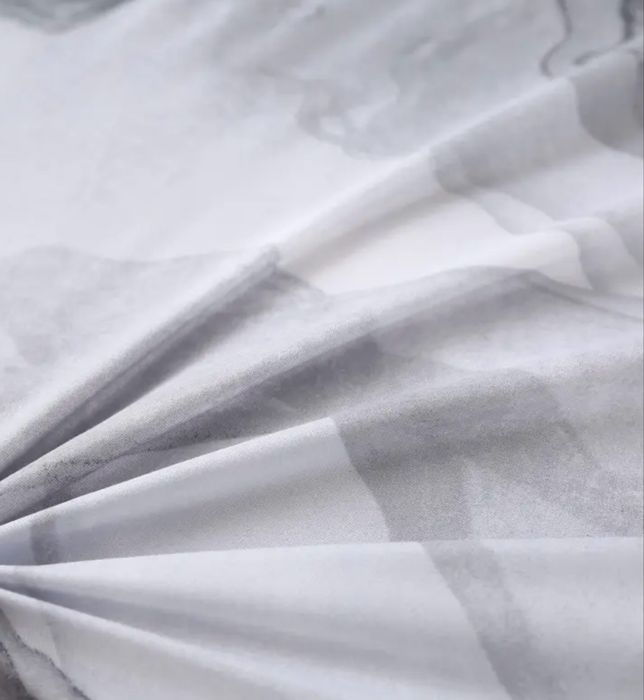 Спално бельо сиво/бяло