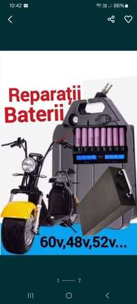 Reparații Baterii 60v,52v,48v,36v,24v.Scutere.Biciclete