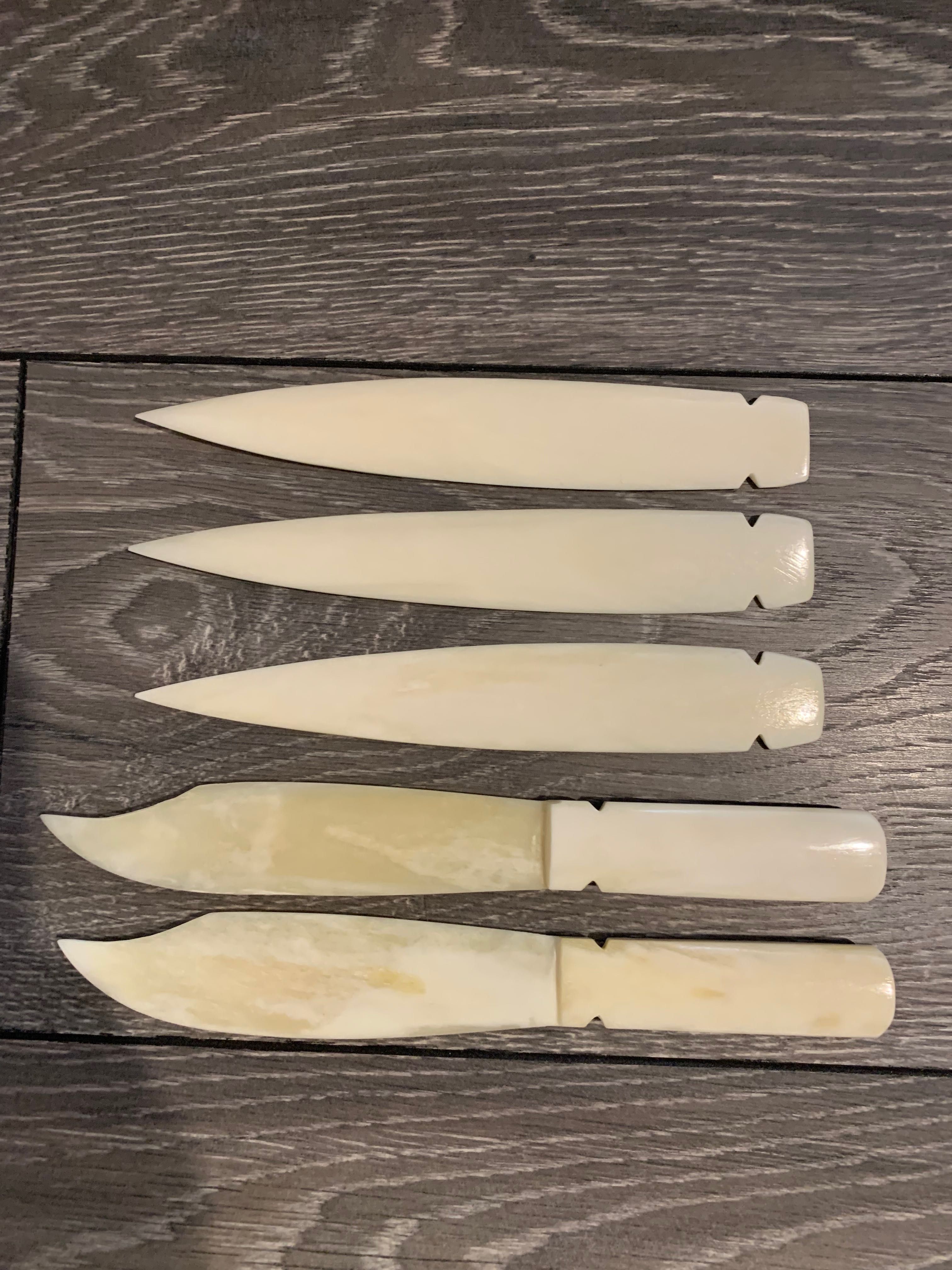 Нож изработка 100% Бъфало кост - Острие 100% Бъфало кост