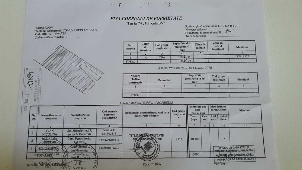 Teren extravilan 10.000 mp, Petrăchioaia, Ilfov – lângă București
