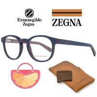 ERMENEGILDO ZEGNA – Мъжки рамки за очила ROUND "BLUE & BORDO" нови