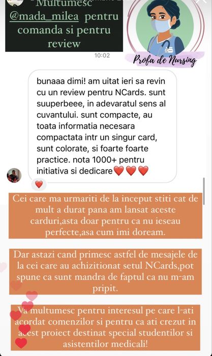 Carduri de Nursing - unice în Romania -Cadou Pulsoximetru