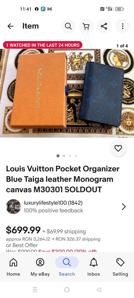 Portcarduri organizator carduri Louis Vuitton original 100%