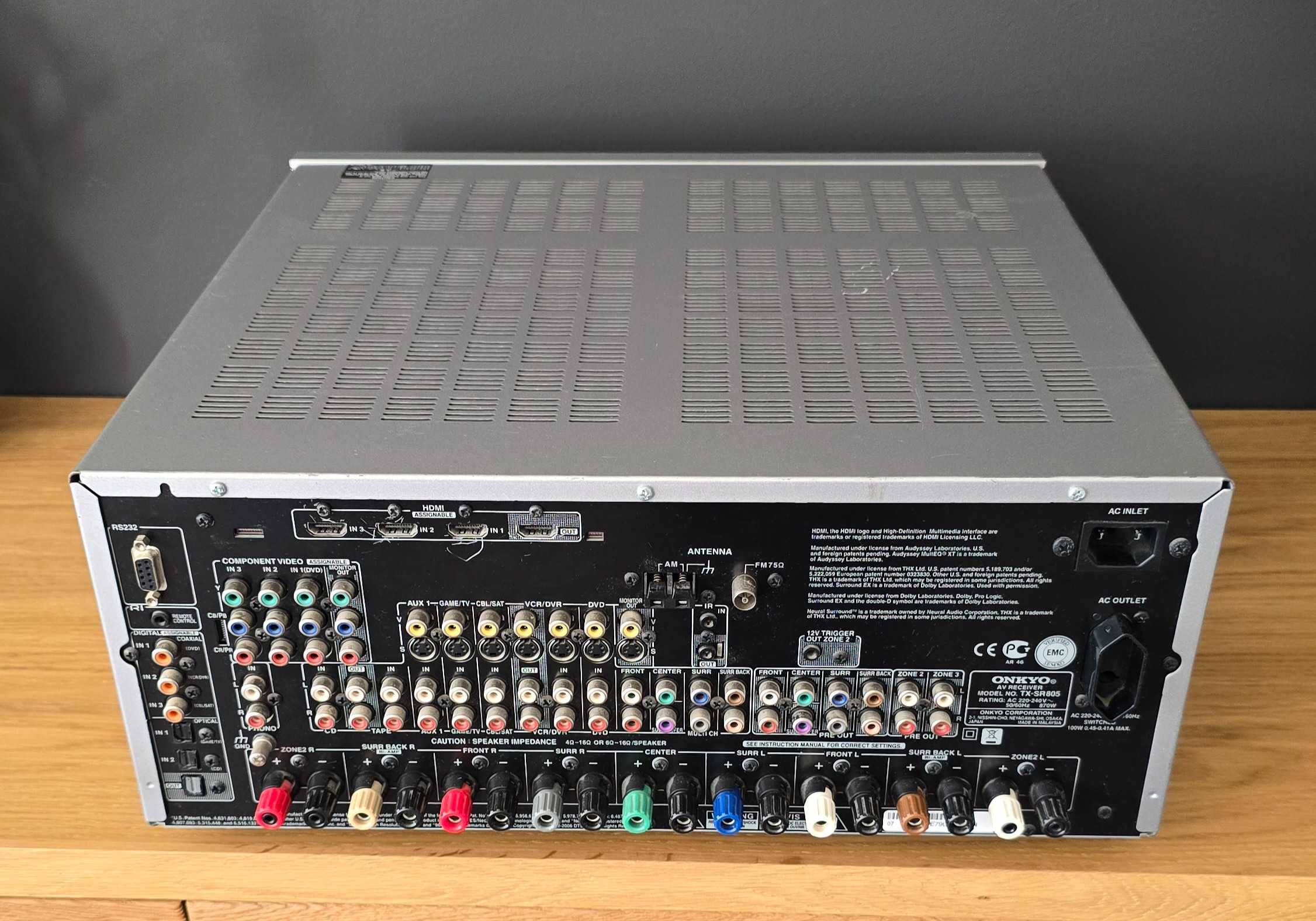 Onkyo TX-SR805 AV Receiver