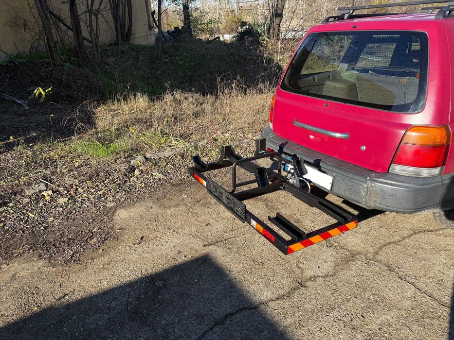 Велобагажник за теглич комбиниран с клетка за транспорт на кучета