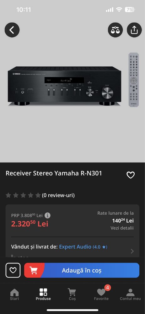 Receiver/amplificator Yamaha RN 301