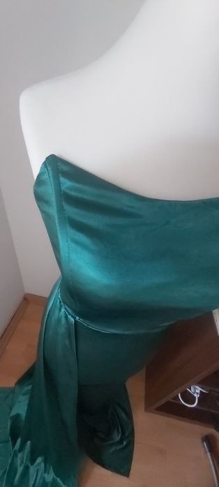 Rochie lunga, verde smarald