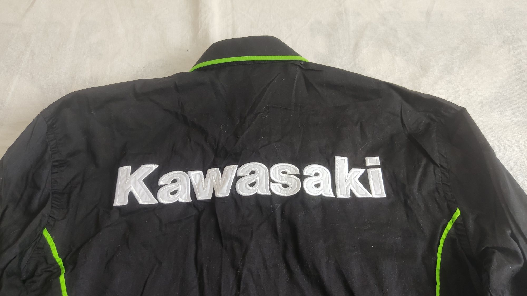 Cămașă Kawasaki Apparel mărime M bărbat 100% bumbac moto casual că NOU