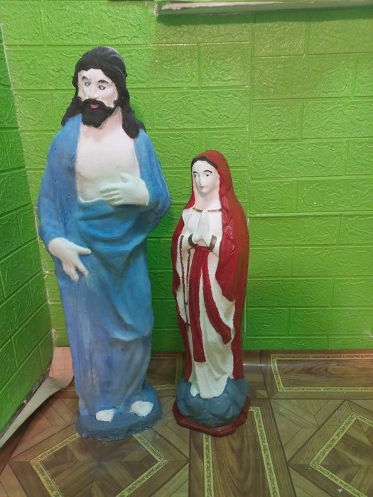 Isus Hristos 70cm și Maica Domnului 50cm 150ron bucata ideale pt cimit