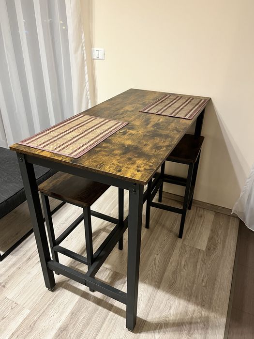 Masă tip bar + 2 Scaune
