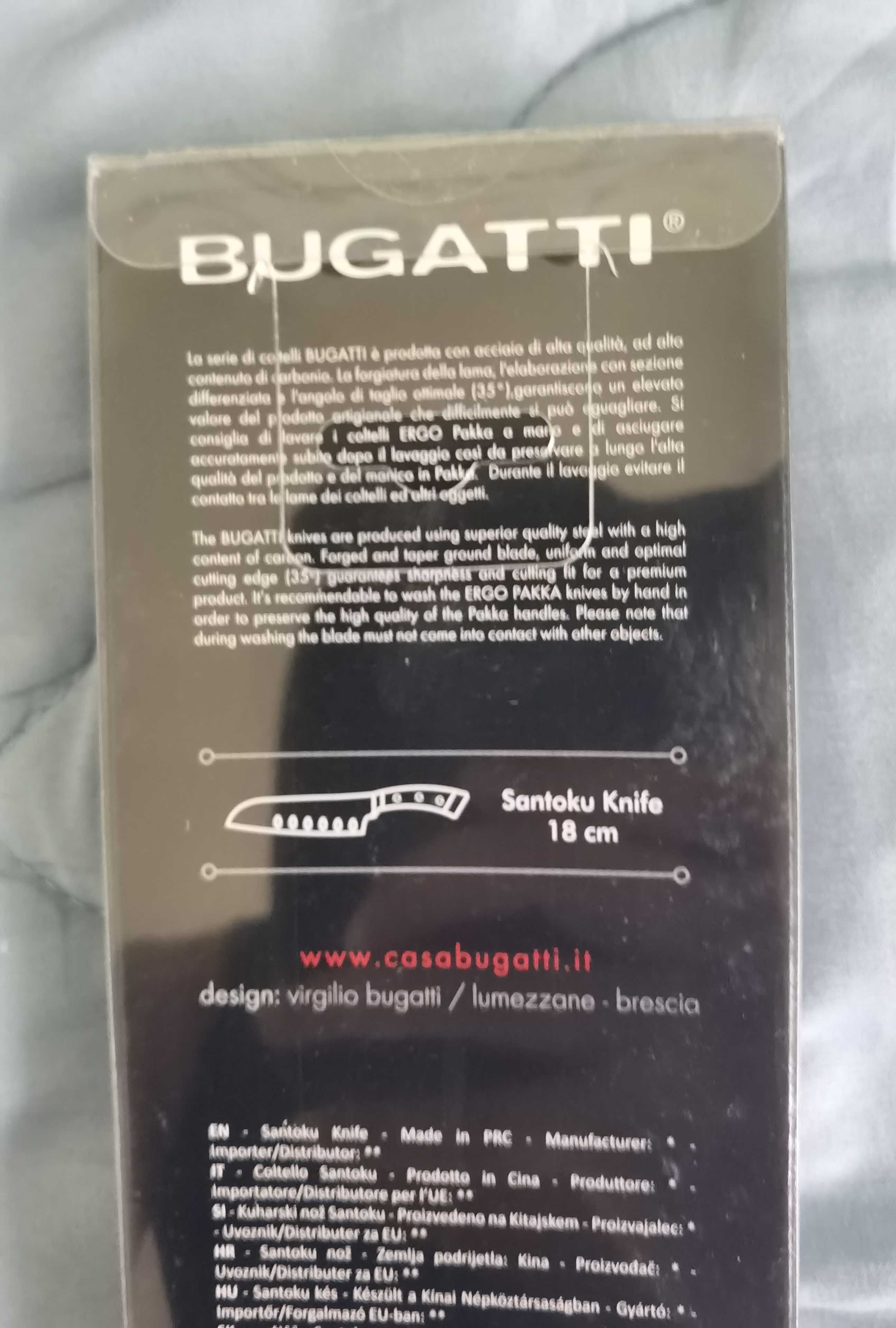 Оригинален готварски нож Bugatti X30CR13- нож Santoku