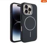 Husa Carbon Magsafe Anti Soc Neagra Iphone 16 / 16 PRO/PLUS/16 PRO MAX