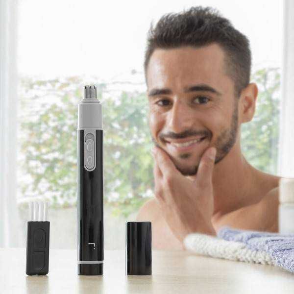 Trimmer facial pentru nas si urechi, portabil, functionare pe baterie