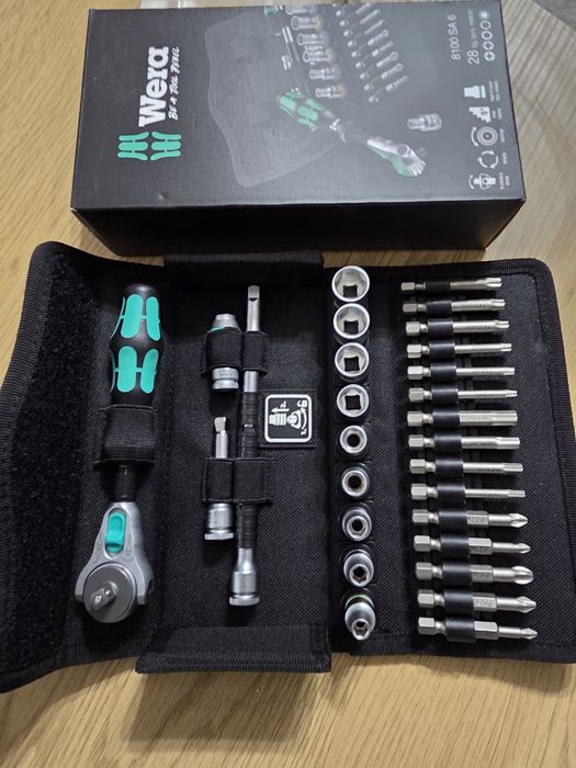 Set clichet cu tubulare si biti Wera 8100 SA 6