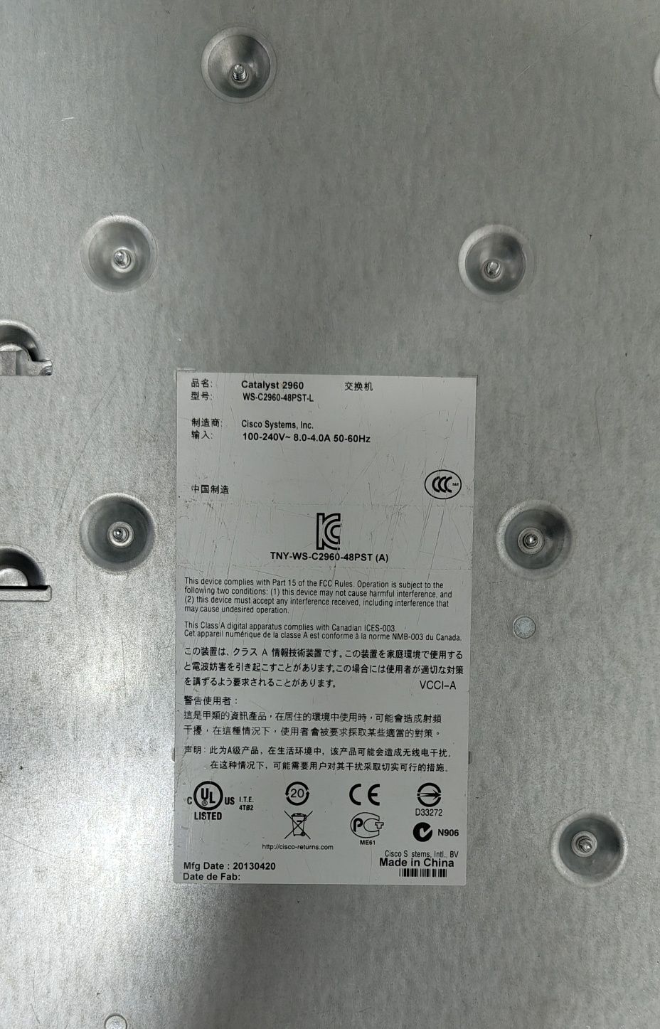 Коммутатор Cisco Catalyst 2960-48PST-L