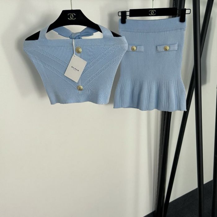 Balmain set потник и пола различни цветове
