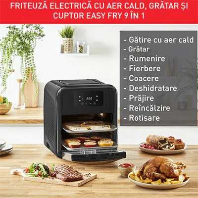 Friteuza cu aer cald multifunctionala TEFAL Easy Fry FW501815