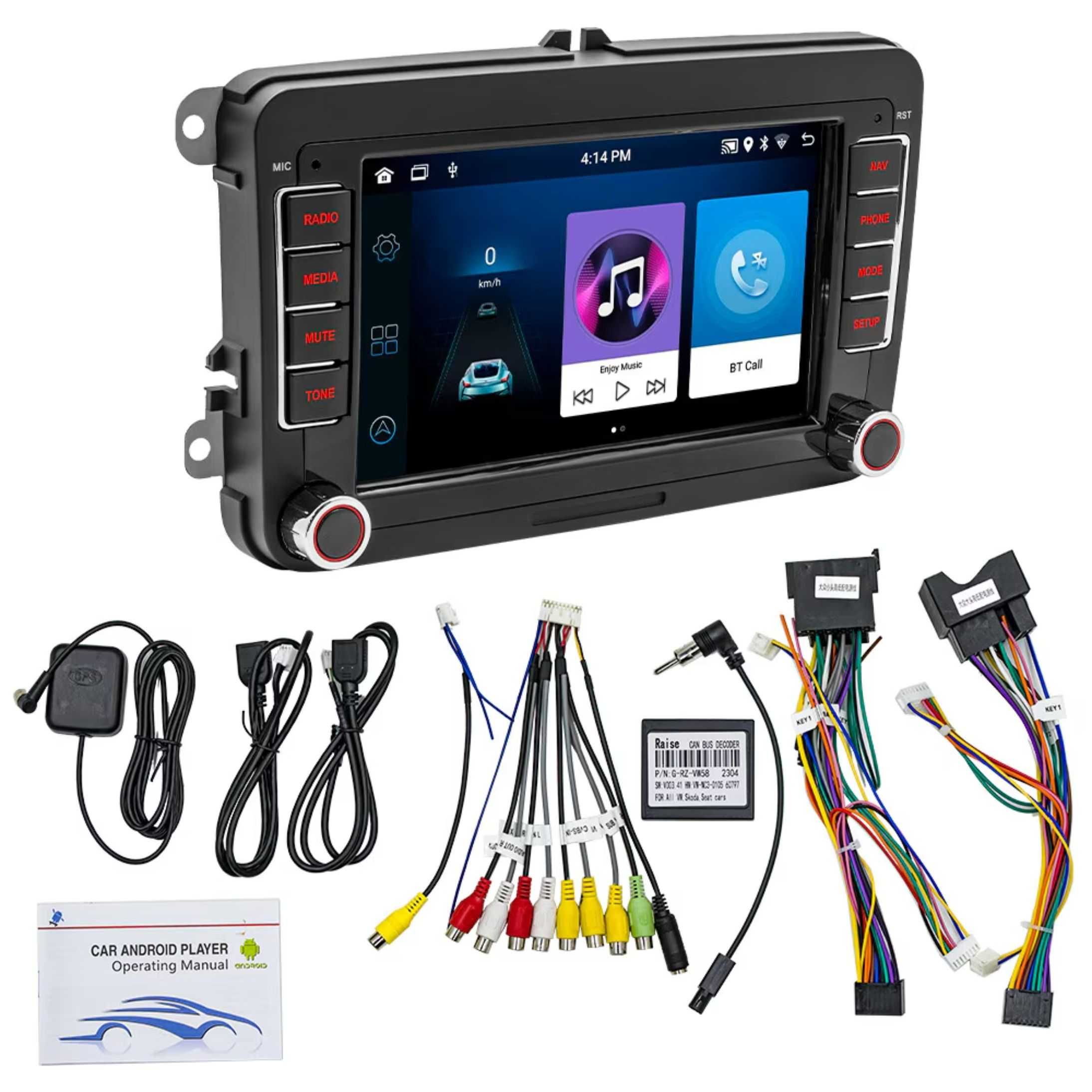 Мултимедия 7“, Android 10.0, WiFi, Bluetooth, 1024x600, IPS екран