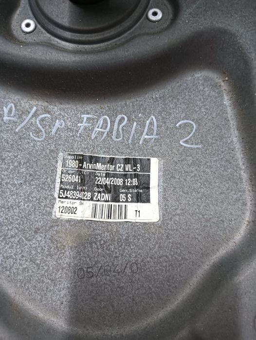 Macara Geam dreapta spate SKODA FABIA II 542 2006 - 2014