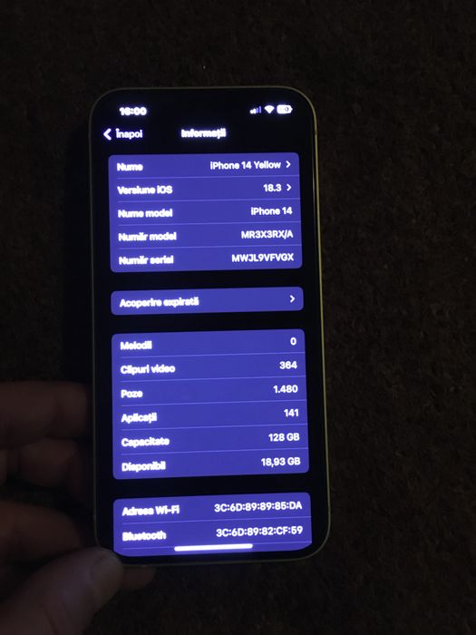 Vand iPhone 14 Yellou