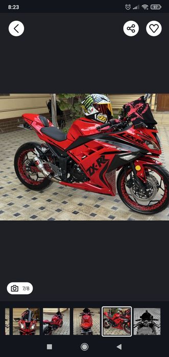 Moto plastik kawasaki