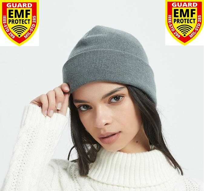 RF EMR EMP EMF 5G Електромагнитна Защита Шапка 100% Сребърни Нишки Ag+