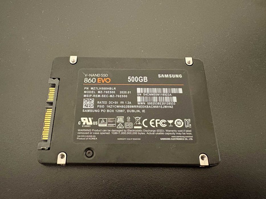 SSD Samsung 860 EVO 500GB (100% Health)