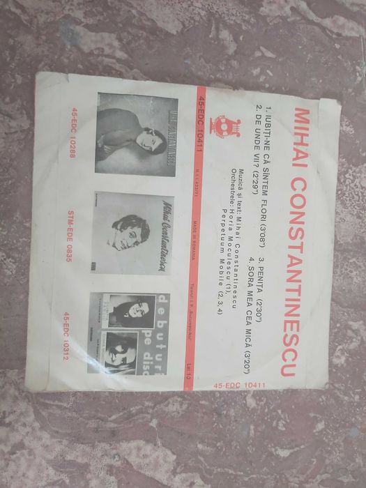 Disc vinil etichetat in coperta originala solist Mihai Constantinescu