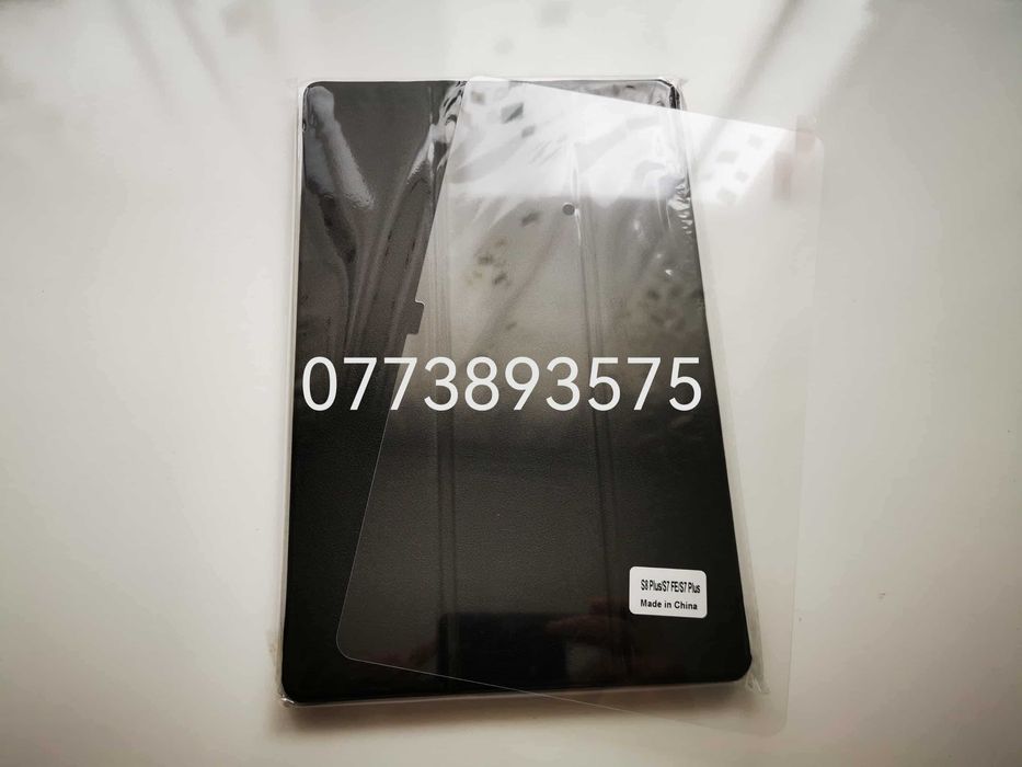 Set nou husa + folie sticla ecran Samsung Galaxy TAB S7 PLUS S7FE S8