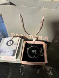 Pandora колие сърце с луна и звезди пандора