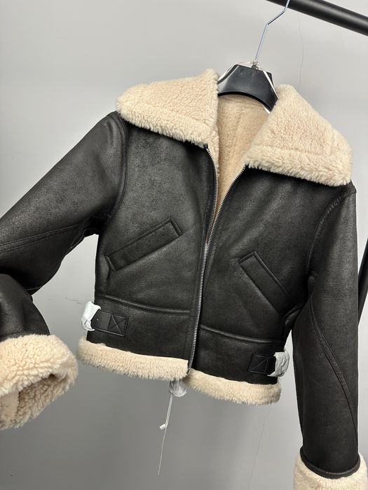 MANGO УНИКАЛНО дамско палто / яке  с каракул