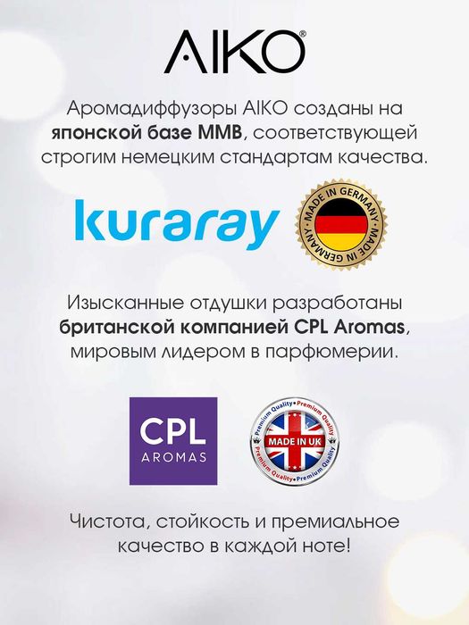 Аромадиффузор AIKO для дома и офиса, ароматизатор воздуха премиум