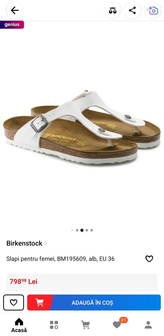 Papuci slapi Birkenstock