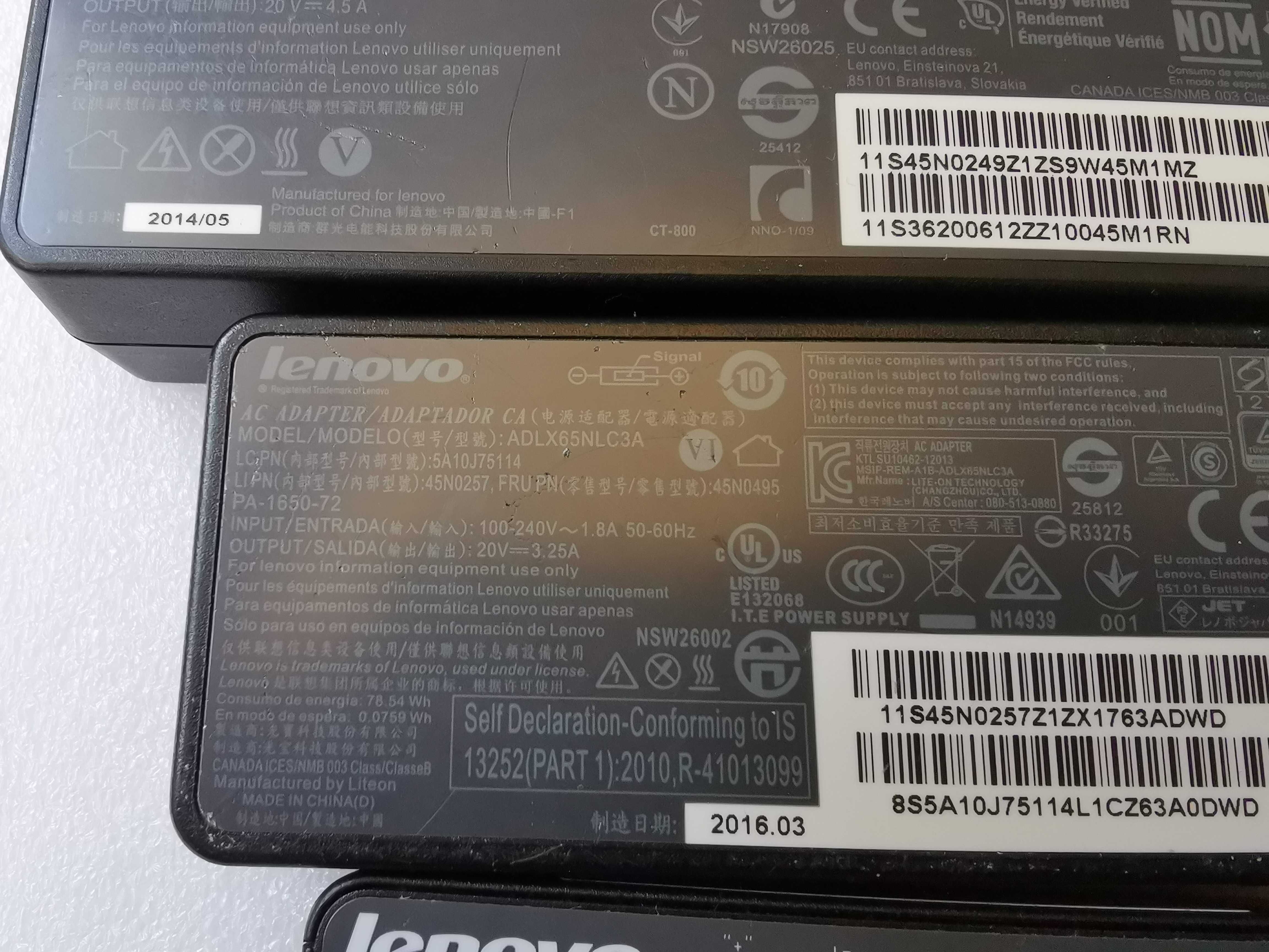 LENOVO Incarcator,Adaptor Leptop 20V la 2.25A - 3.25A - 4.5A mufa usb