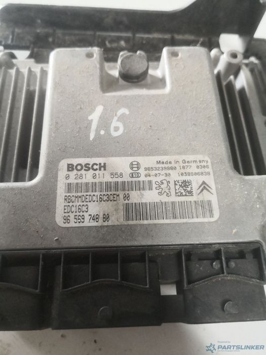 Calculator ECU PEUGEOT 407 (6D_) [ 2004 - > ] HDi 110 (9HZ (DV6TED4)) 80KW|109HP BOSCH 9656974680 OEM 0281011558
