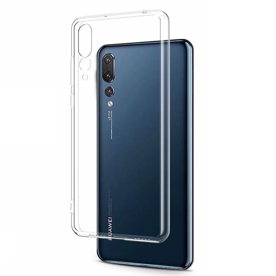 Husa TPU Black Clear si Folie Tempered Glass Huawei P20 Pro